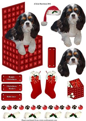 Cavalier King Charles Spaniel Christmas Box