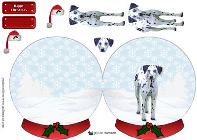 Dalmatian Christmas Snow Globe
