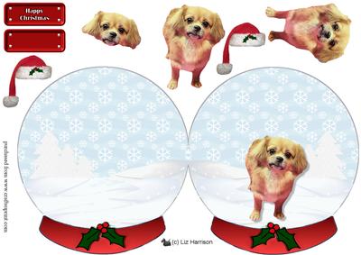 Tibetan Spaniel Christmas Snow Globe