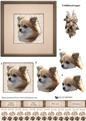 Chihuahua Portrait 3D Decoupage