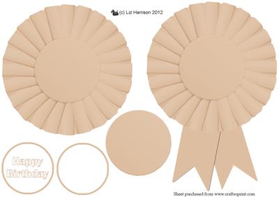 Beige Rosette 3D Decoupage