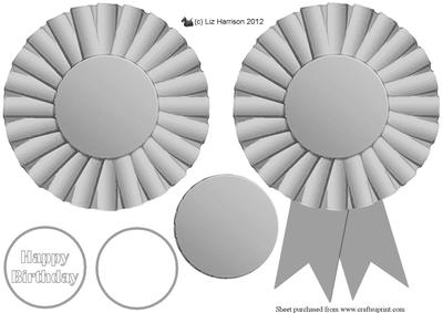 Silver Rosette 3D Decoupage