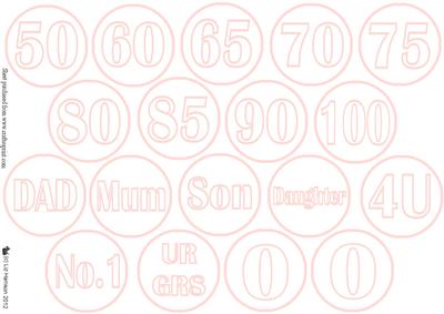 Baby Pink Circle Numbers & Name Tags