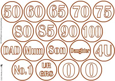 Russet Circle,number & Name Tags