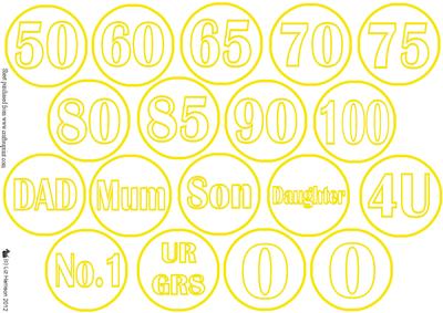 Golden Circle Number & Name Tags