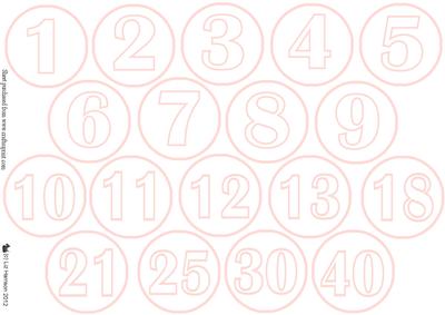 Baby Pink Circle Number Tags