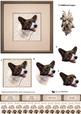 Welsh Corgi (cardigan) Portrait 3D Decoupage