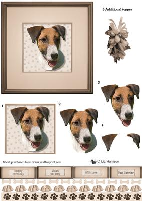 Fox Terrier (smooth) Portrait 3D Decoupage