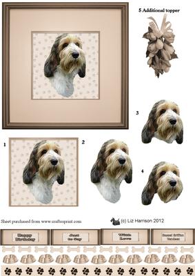 Basset Griffon Vendeen Grand Portrait 3D Decoupage