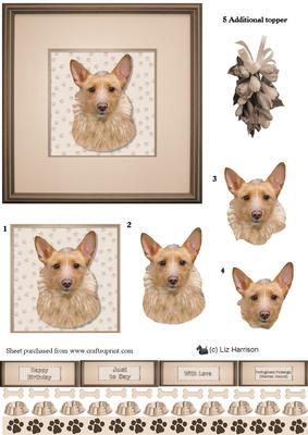 Portuguese Podengo (warren Hound) Portrait 3D Decoupage