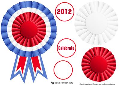 Red,white and Blue Rosette