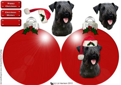 Cesky Terrier Christmas Bauble 3D Decoupage