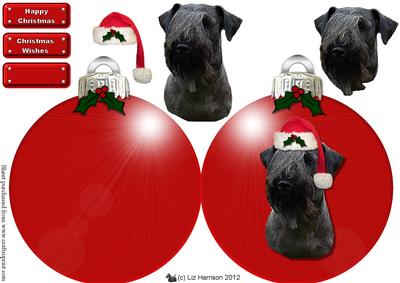 Cesky Terrier Christmas Bauble 3D Decoupage