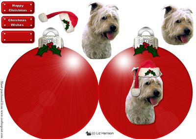 Glen of Imaal Christmas Bauble 3D Decouage
