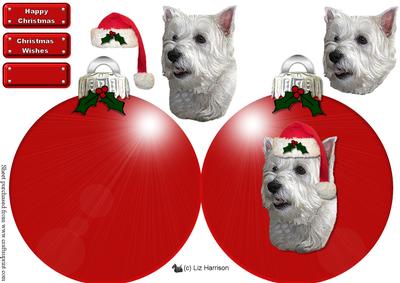 West Highland White Terrier 2 Christmas Bauble