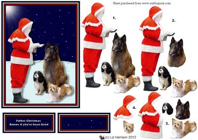 Father Christmas Knows 3D Decoupage