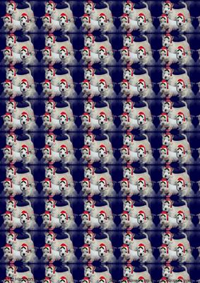 Christmas Westies with Santa Background Sheet