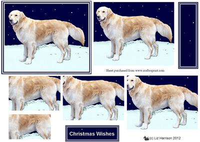 Golden Retriever Snow Scene Pyramid