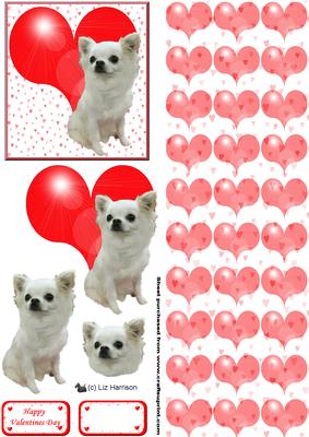 Chihuahua Heart 3D Decoupage