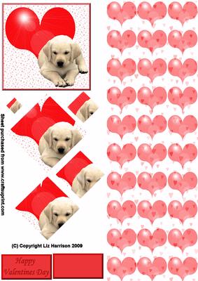 Golden Labrador Puppy Heart Pyramid