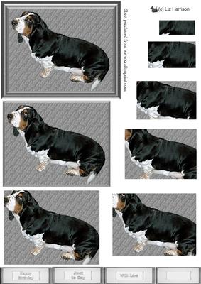 Basset Hound Black & Tan Pyramid