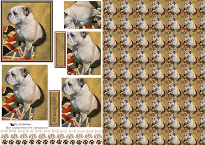 Bulldog & Flag Pyramid with Background