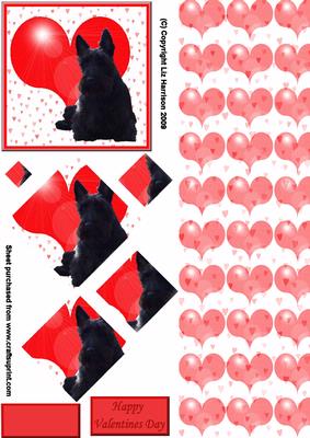 Scottie Dog Heart Pyramid