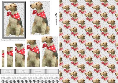 Fox Terrier Dog Pyramid with Background
