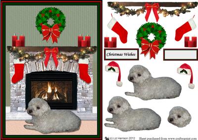 Westiexbichon Christmas Fireplace 3D Decoupage