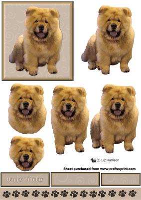 Chow Chow 3D Decoupage