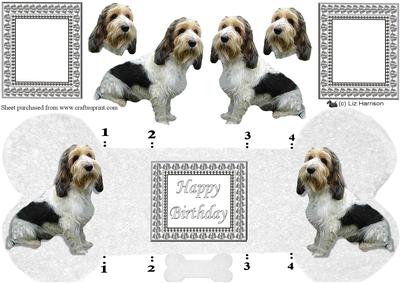 Basset Griffon Vendeen (petit) Bone Shaped Card
