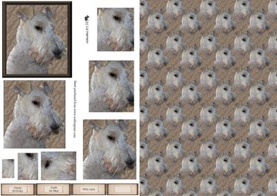 Fox Terrier Portrait Pyramid with Background