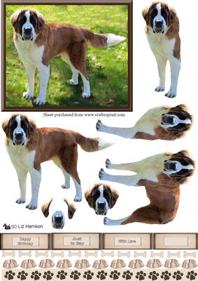 St Bernard 3D Decoupage