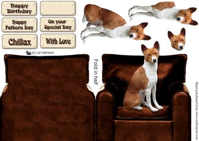 Basenji in an Arm Chair