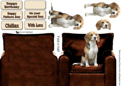 Beagle in an Arm Chair