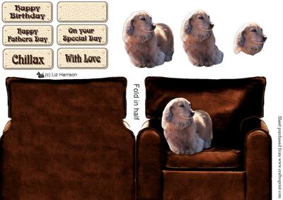 Long Haired Dachshund Arm Chair