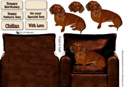 Dachshund in an Arm Chair