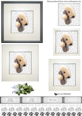 Bedlington Terrier Portrait Pyramid