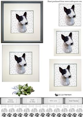 Bull Terrier (miniature) Portrait Pyramid
