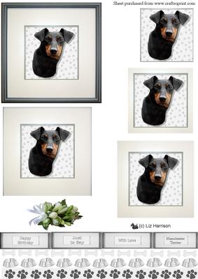 Manchester Terrier Portrait Pyramid