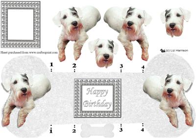 Sealyham Terrier Bone Shaped Card
