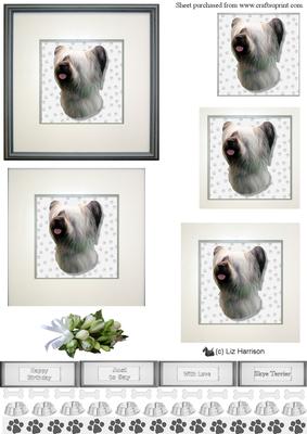 Skye Terrier Portrait Pyramid