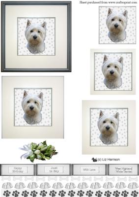 West Highland White Terrier 1 Portrait Pyramid