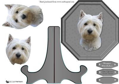 Westie Portrait 1 Plaque and Stand