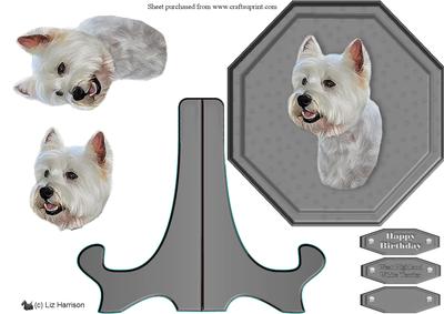 West Highland White Terrier 3 Plaque & Stand