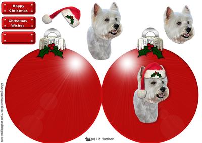 West Highland White Terrier 3 Christmas Bauble