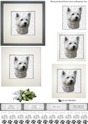 Westie 4 Portrait Pyramid