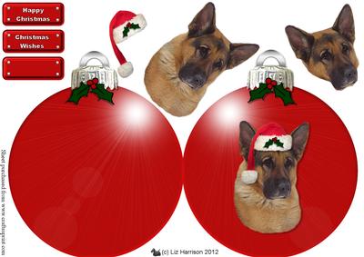 German Shepherd 1 Christmas Bauble