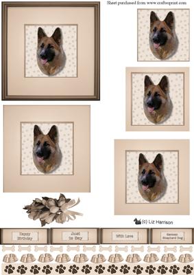 German Shepherd 5 Portrait Pyramid