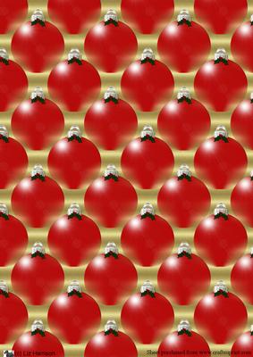 Christmas Bauble Red and Gold